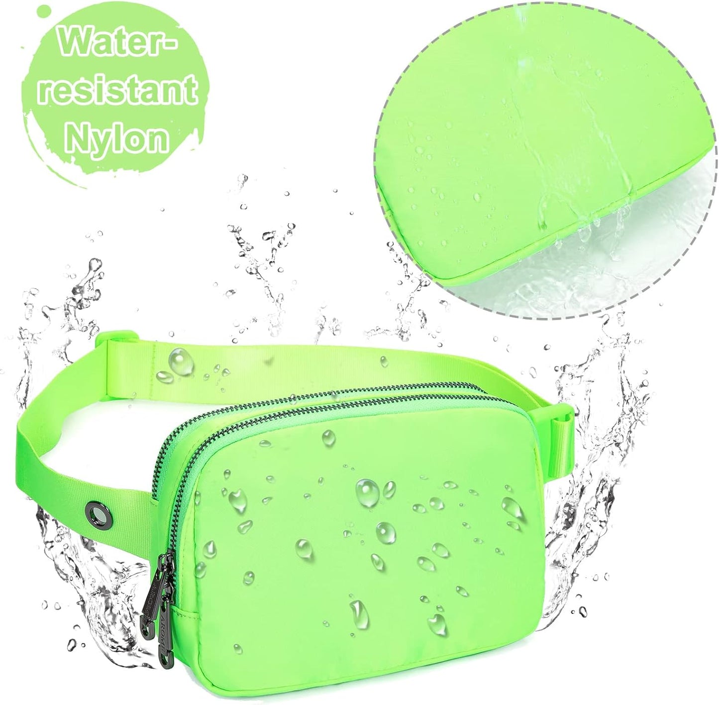 AROME Mini Belt Bag for Women, Fashion Waist Packs Fanny Pack Crossbody Bags with Strap Extender for Women Men, Waterproof Waist Bag Hip Bum Bag for Casual Travel Running Hiking Outdoor Sports
