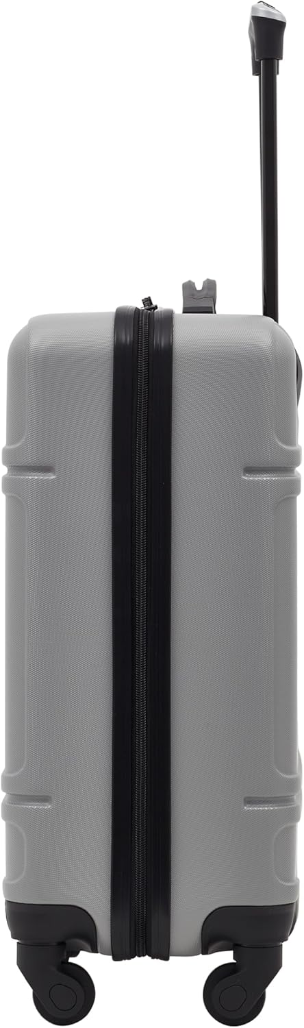 Travelers Club Skyline Spinner Luggage, Gray, 22-Inch Carry-On
