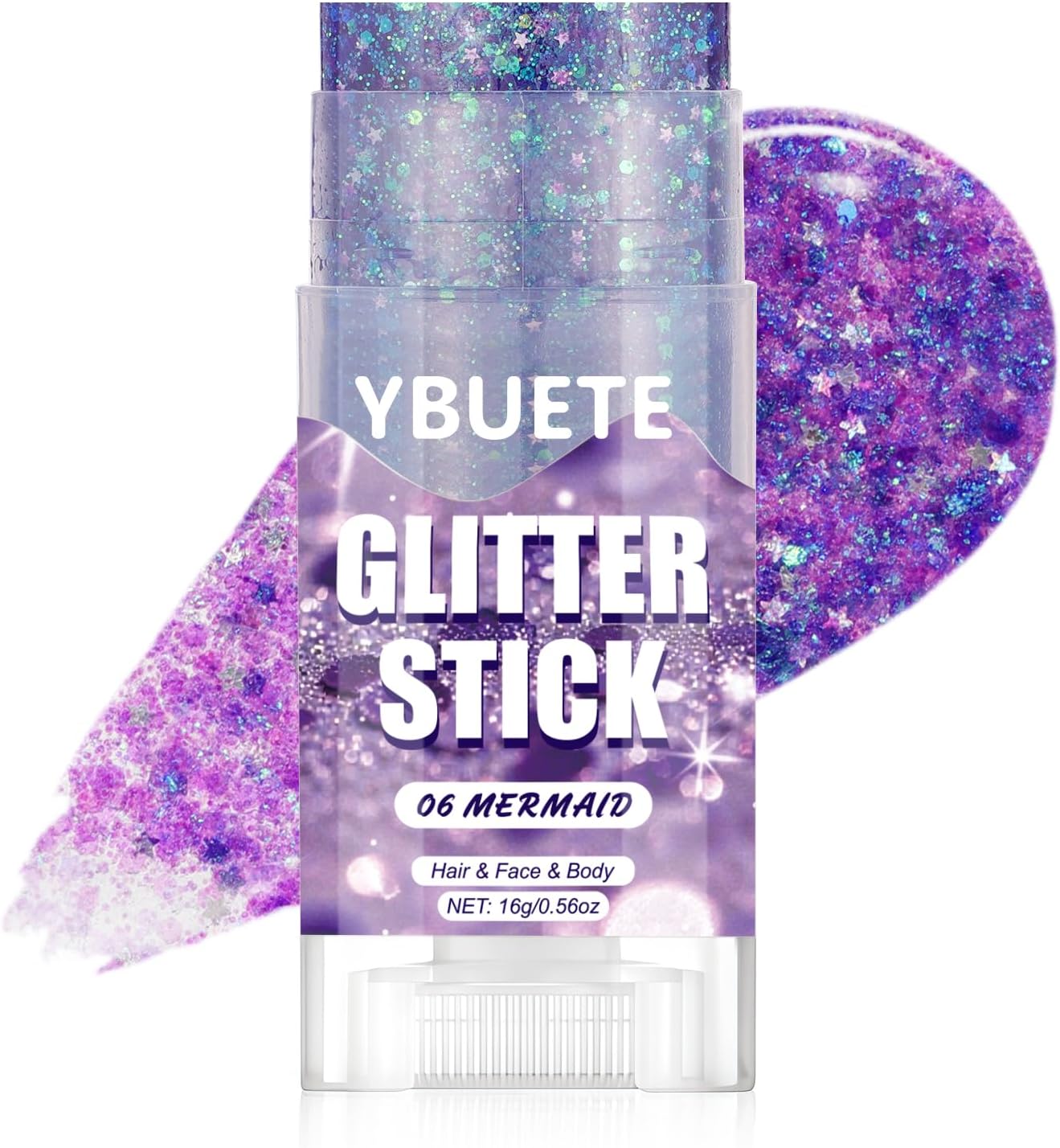 Mermaid Face and Body Glitter Stick for Sparkling Makeup, Hair Glitter Accessories for Women
