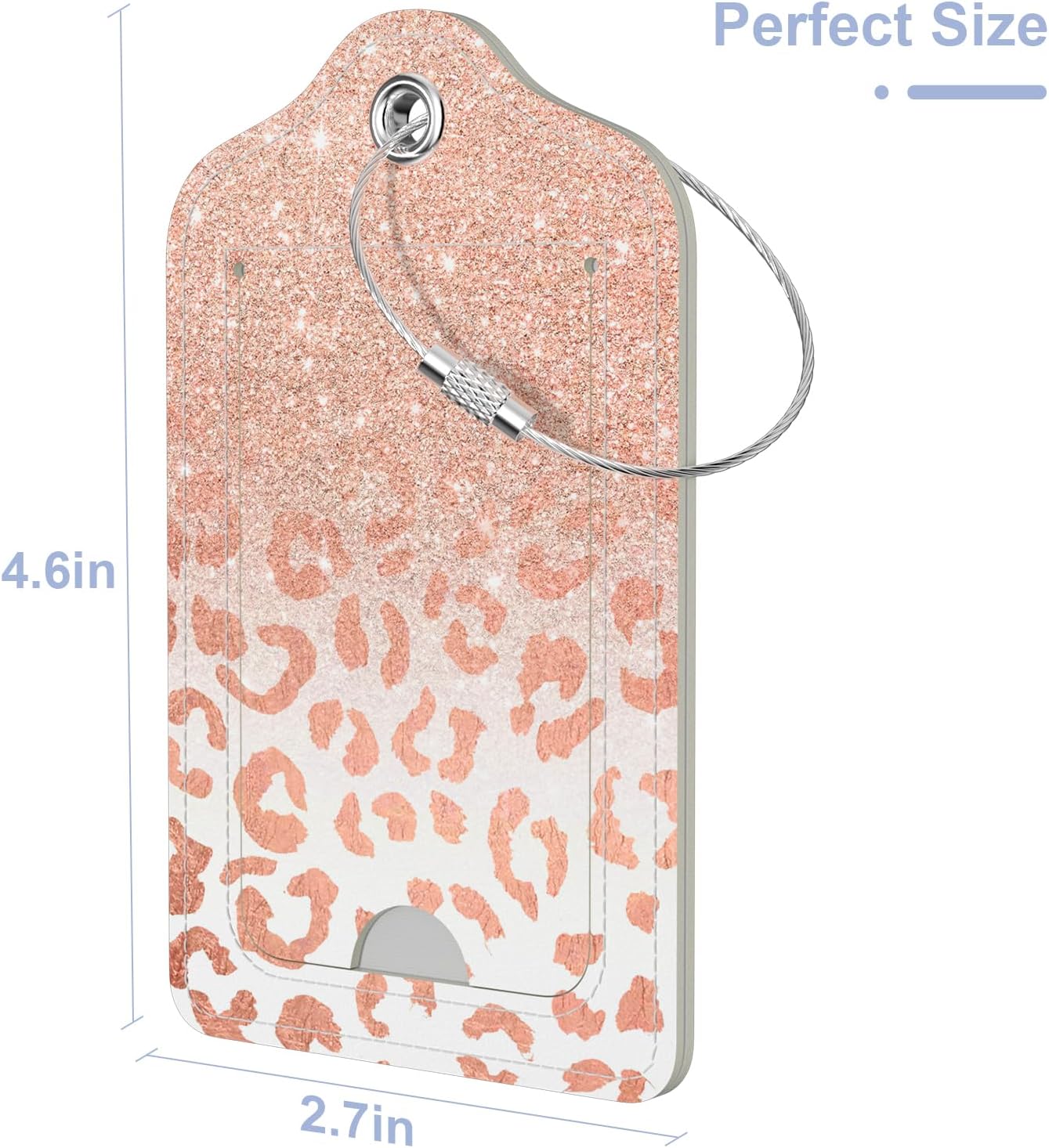 4 Pack PU Leather Luggage Tags for Suitcase, Travel Cruise Luggage Tag with Privacy Flap, Name ID Label and Metal Loop for Women Men Baggage Handbag School Bag Backpack, Daisy Flowers