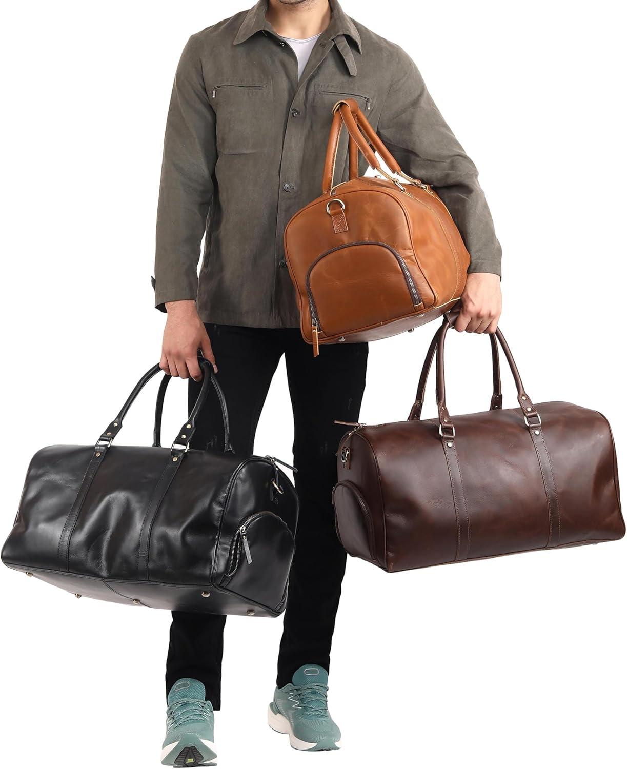 Luxe-Range Mens Duffle Bag, Personalized Leather Duffle Bag, Large Travel Bag, Weekend Bag, Christmas Gift For Men, Gift For Him