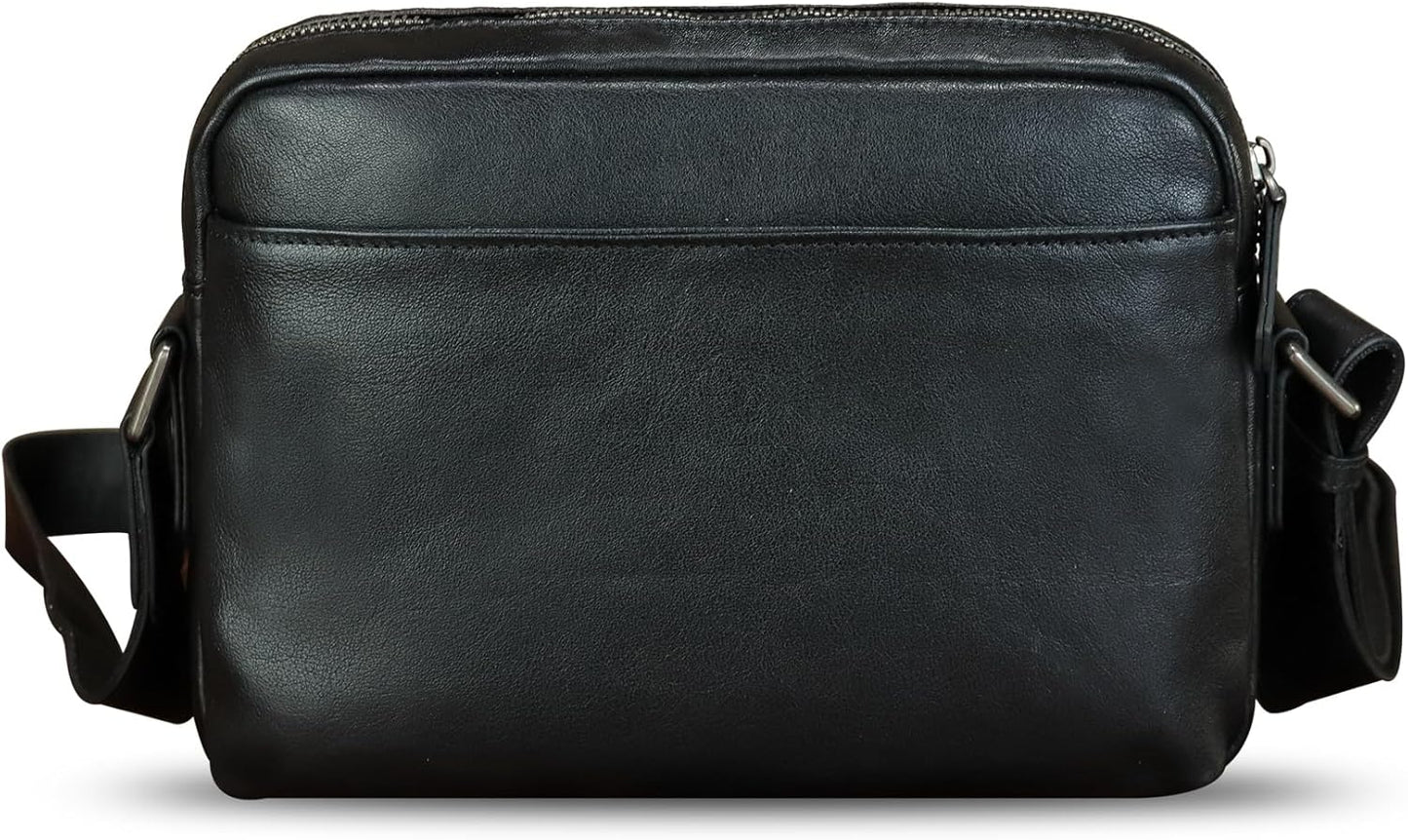 Genuine Leather Shoulder Bag Crossbody Bag for Men Vintage Real Leather Satchel for Men Messenger Bag for Work Travel