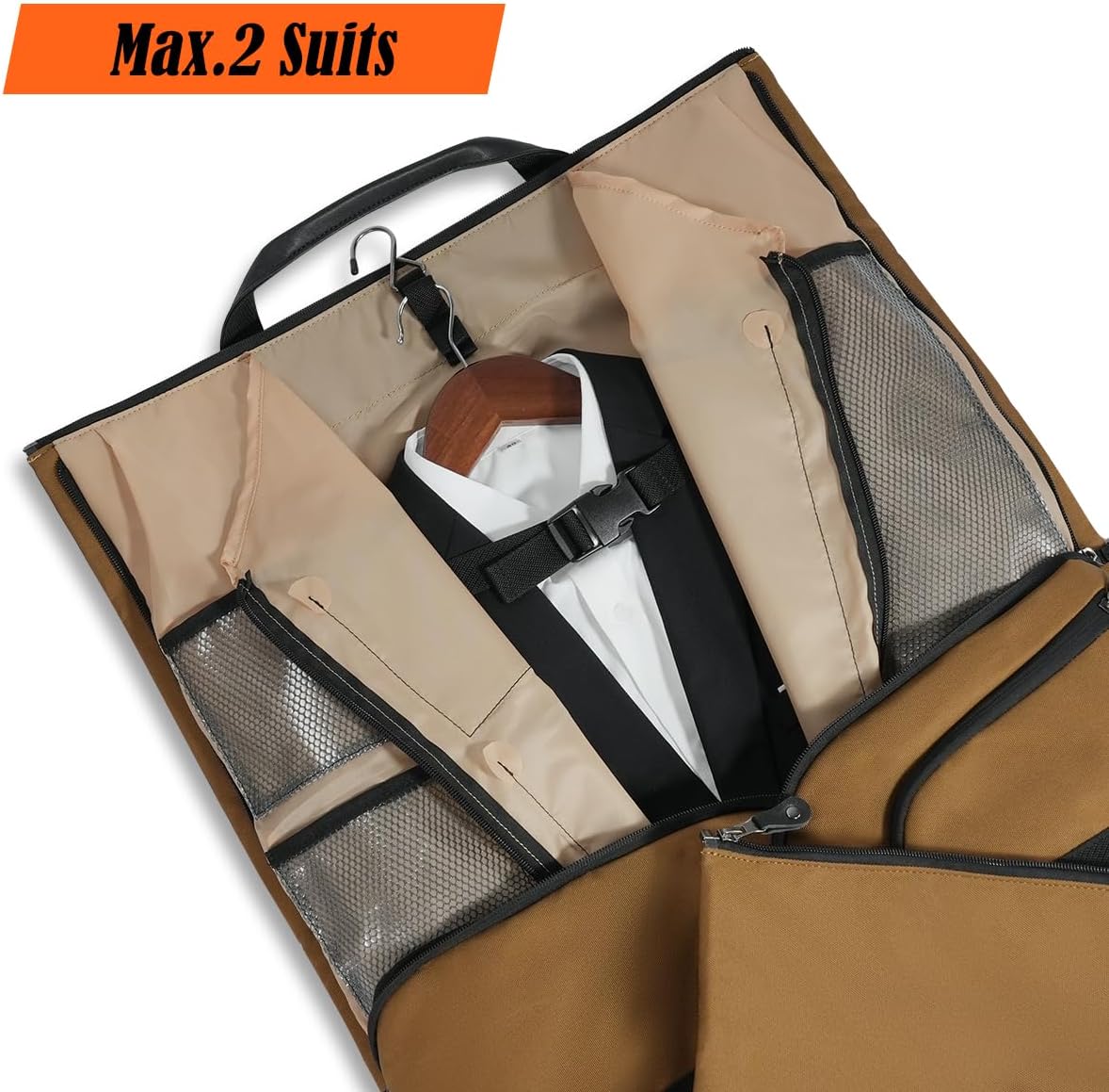 WELKINLAND 2-Suit Garment Duffle Bags for Travel Men, 60L-Large Carry on Garment Duffel Bag