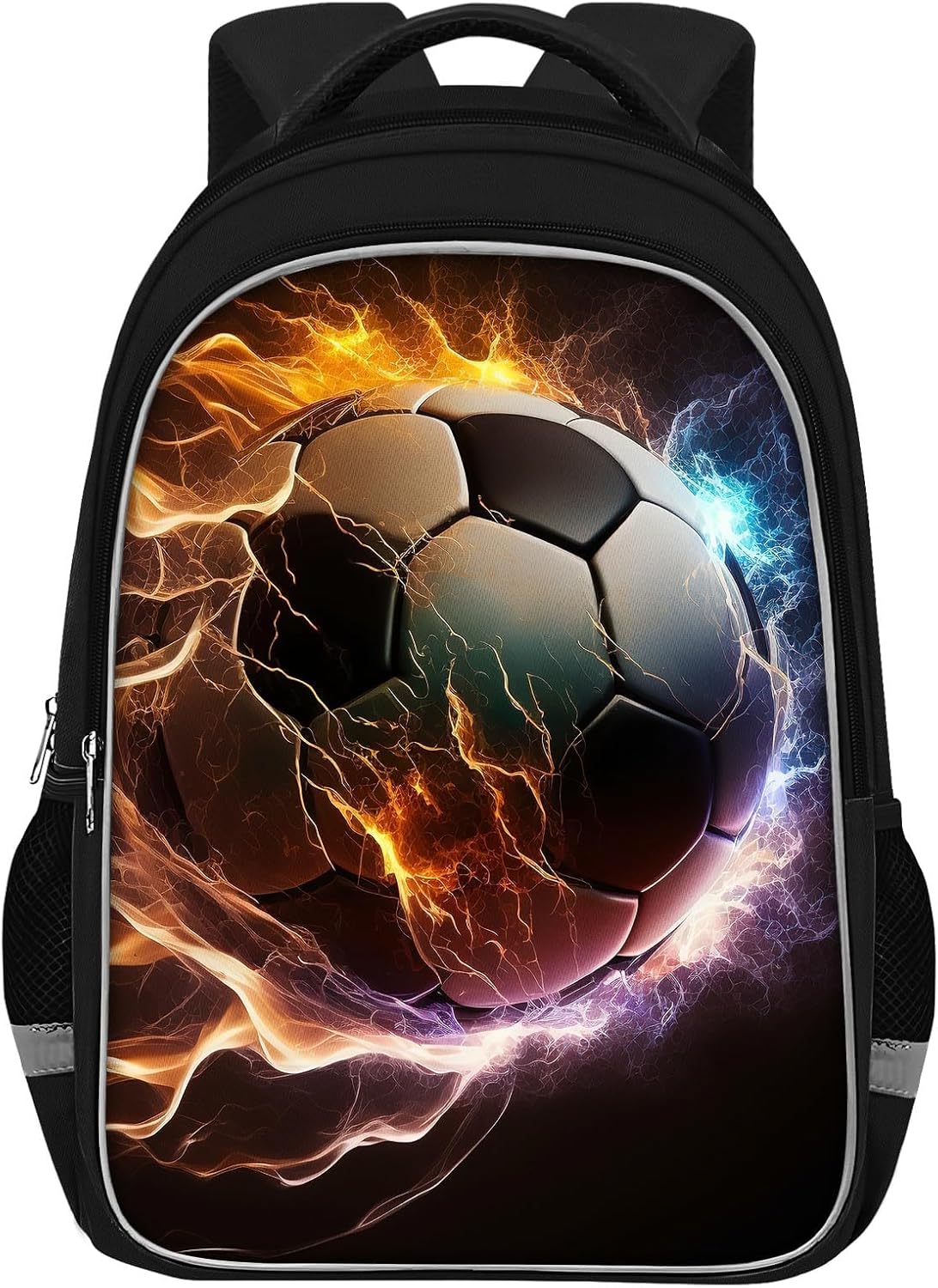 School Backpack for Boys - Soccer Boys Backpack for Kids Children Teens Elementary Middle School - Students Bag for Ages 6-18,17″Bookbag Multifunctional Large Capacity