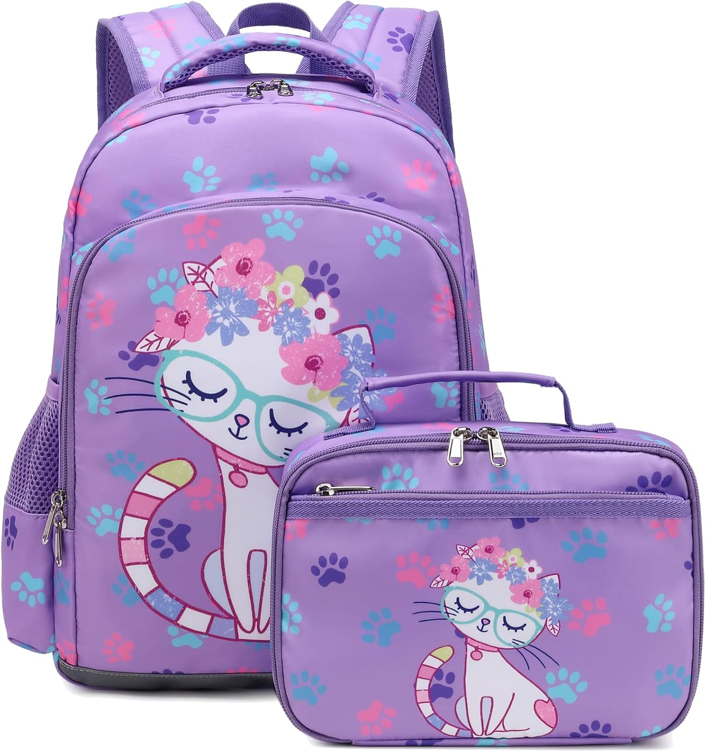 Octsky Backpack for Girls Kids School Backpacks with Lunch Box Preschool Kindergarten BookBag Set