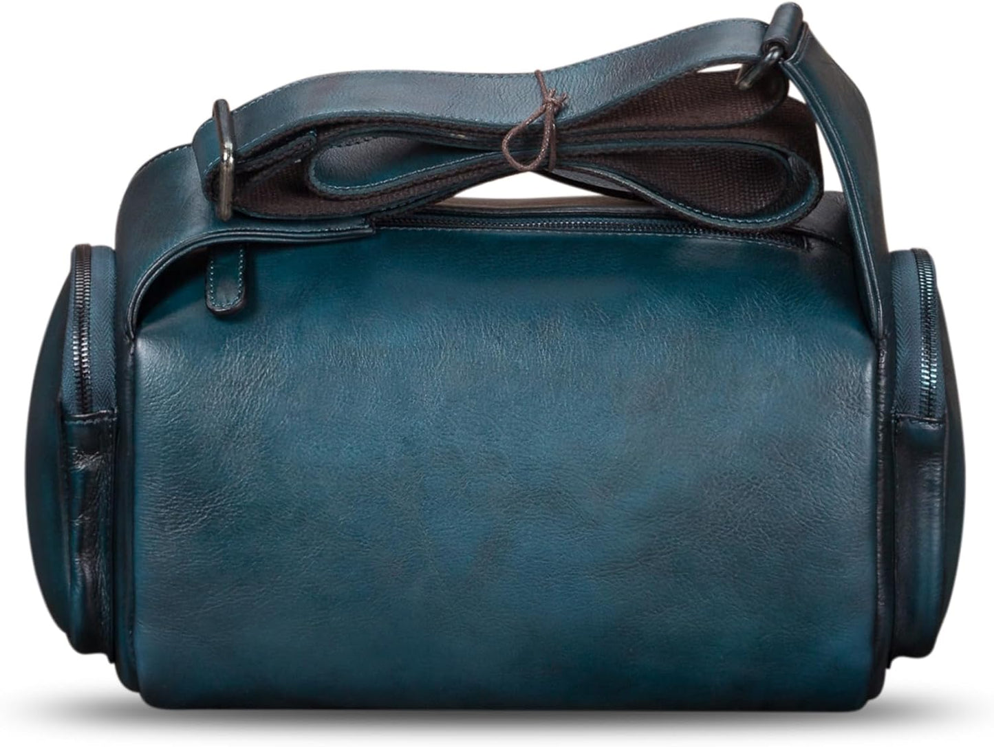 IVTG Genuine Leather Messenger Bag for Men Crossbody Shoulder Pack Satchel Casual Sling Daypack Work Business Daypack