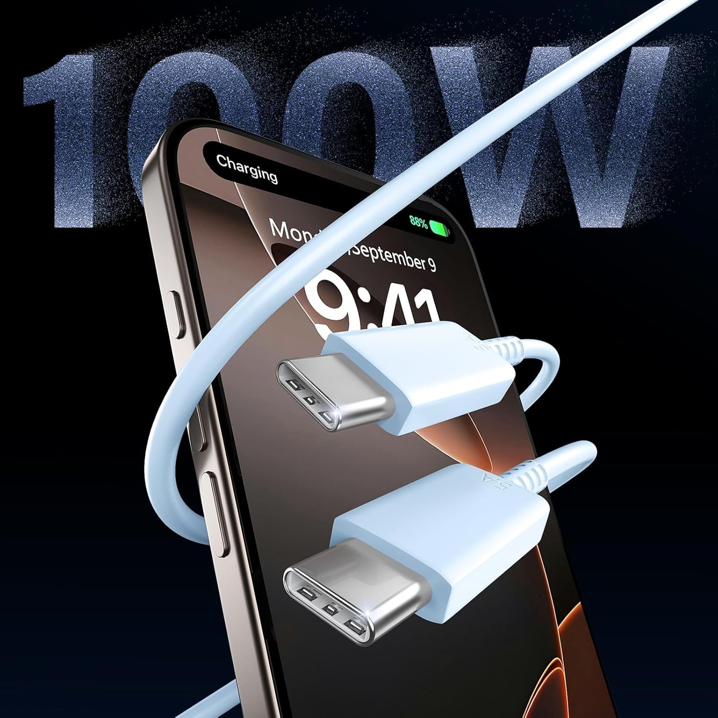 Phone 17 16 Pro Max Charger Fast Charging,45W Phone 17 Charger Type C Chargers USB C Charge Block &10FT Long C Charging Cables Cord for Phone 17/17 Pro/ 17 Pro Max/Air/Phone 16 15 Pro Max,Blue