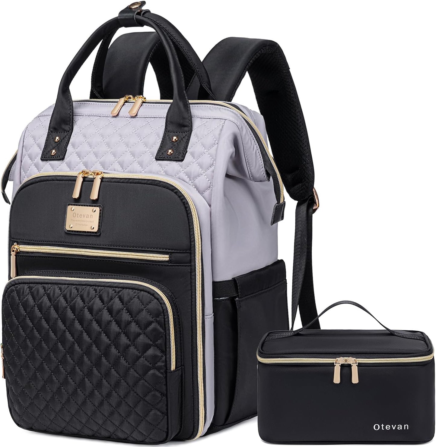 Lunch Backpack for Women, 15.6 inch Laptop Backpacks for Womens, Work Backpacks with Lunchbox,Insulated Back pack Cooler,Teacher Nurse Travel Backpack for Women