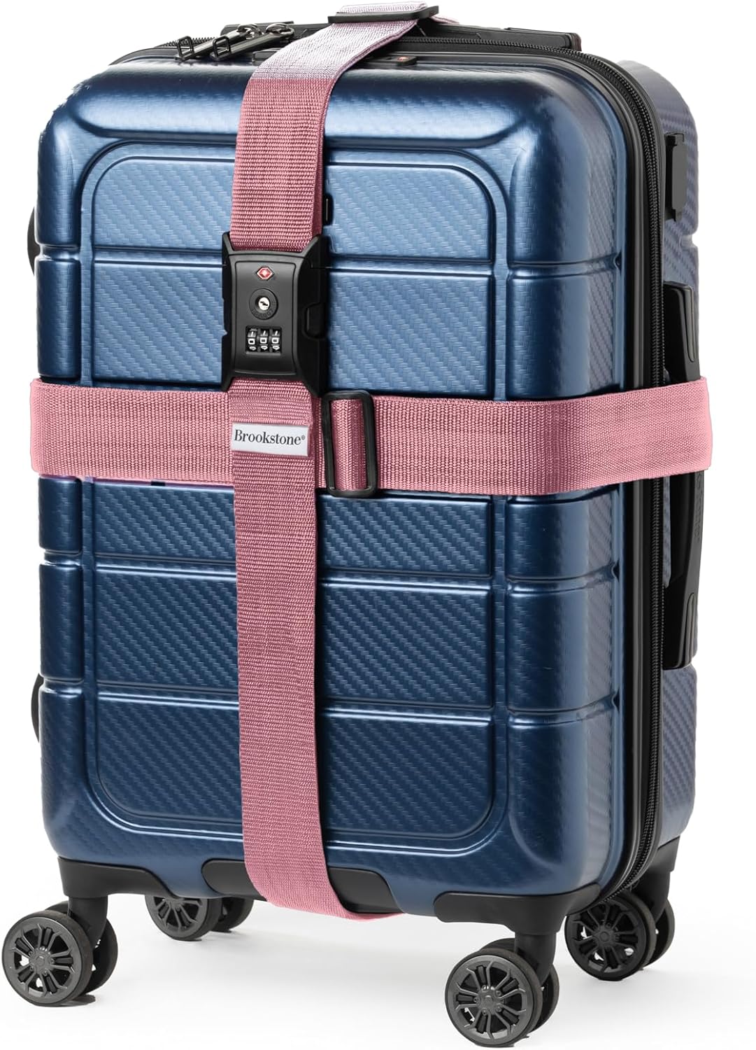 Brookstone Luggage Strap - 2-in-1 TSA-Approved Expandable Luggage Straps for Suitcases with Keyless 3-Digit Combination Lock, Size One Size, Lilac Ice