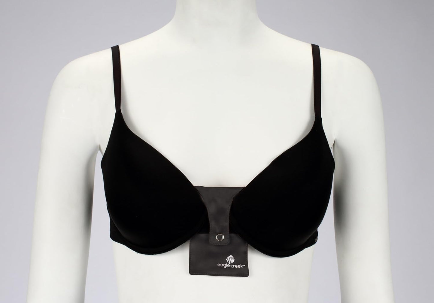 eagle creek Silk Undercover Bra Stash Travel Wallet to Keep Money and Credit Cards Secure - Breathable Silk with Moisture Resistant Lining, Black
