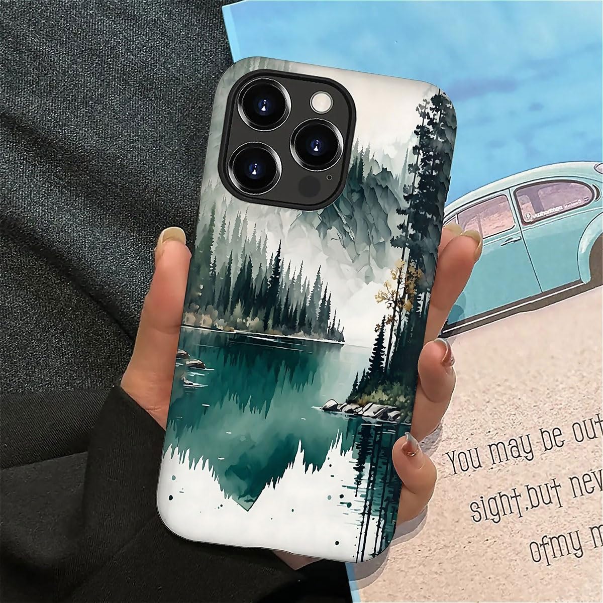 SEized Case Compatible with for iPhone 16 Pro,Mountain Forest Landscape Phone Case for Girl Women Boy Men,Durable Protection Phone Case for iPhone 16 Pro