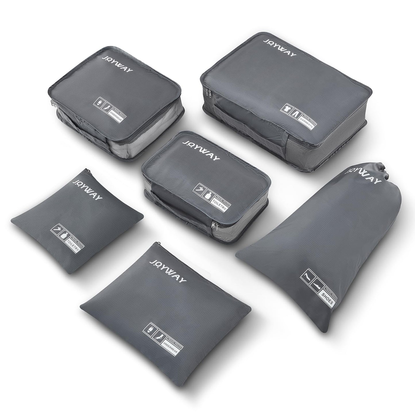 Joyway 6 Set Packing Cubes for Travel, Lightweight Luggage Organizer Bags for Suitcases, Travel