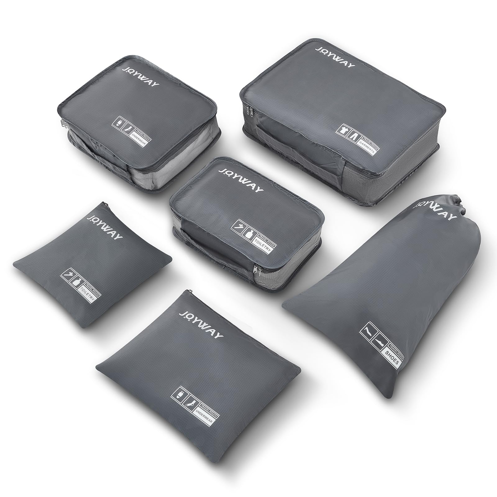 Joyway 6 Set Packing Cubes for Travel, Lightweight Luggage Organizer Bags for Suitcases, Travel