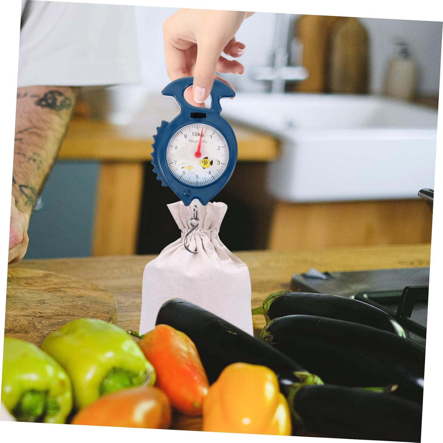 LIFKOME Manual Hanging Scale High Accuracy Small Scale for Luggage Kitchen and Outdoor Use