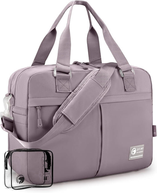 40x30x15cm Personal Item Travel Bag Expandable 40x30x25cm Gym Bag Lightweight Duffle Bag Mens Weekender Bags for Women with Wet Pocket for Overnight Hospital Carry on Bags for Airplanes Purple