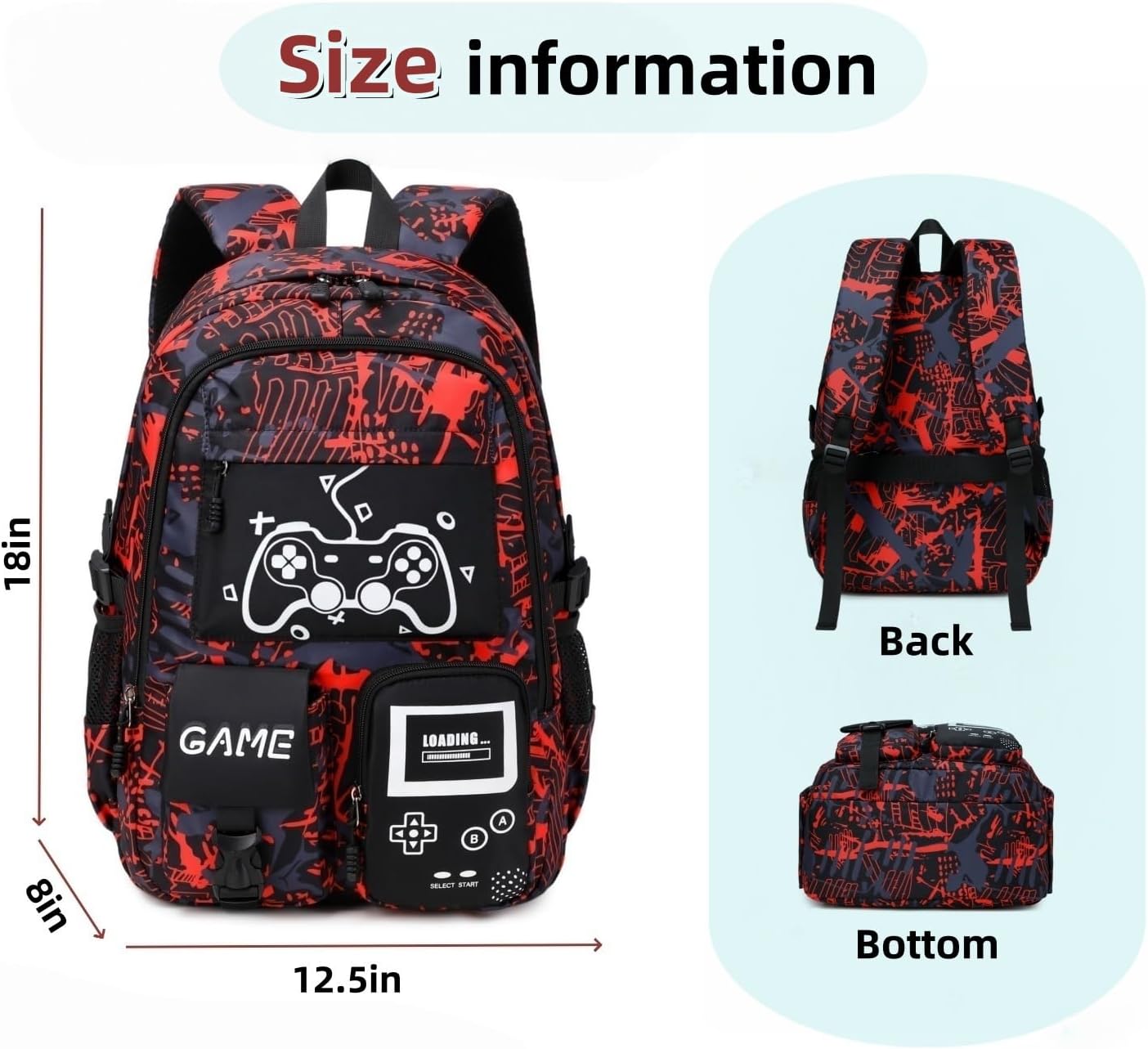 Boys School Backpack Kids Bookbag Elementary Middle Durable Waterproof Bags