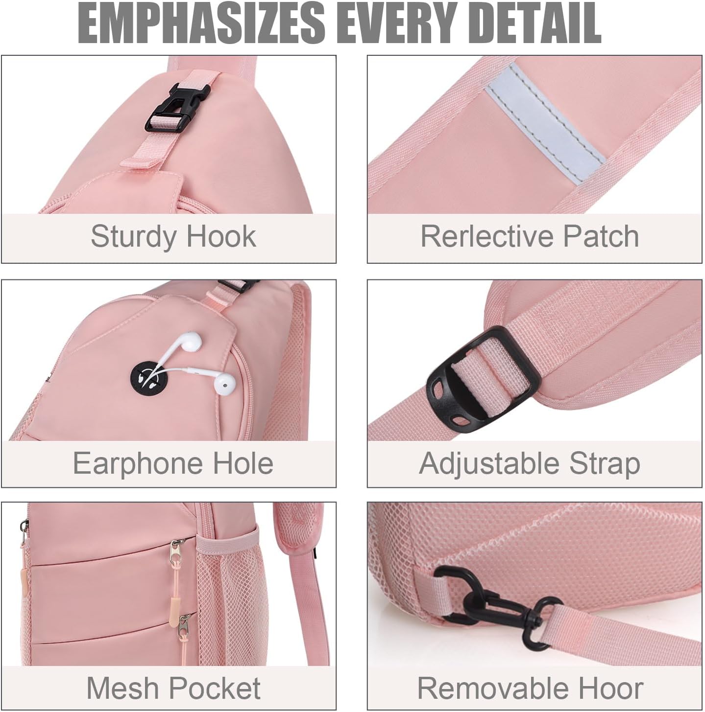 Crossbody Bags for Women Men Trendy Sling Bag Backpack Casual Chest Bag with Convertible Shoulder