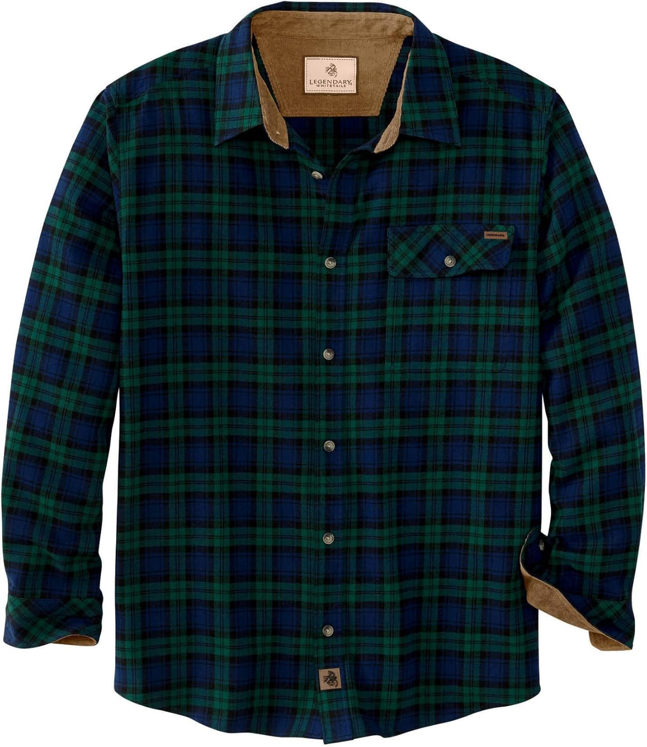 Legendary Whitetails Men's Flannel Shirt Long Sleeve Button Down 100% Cotton