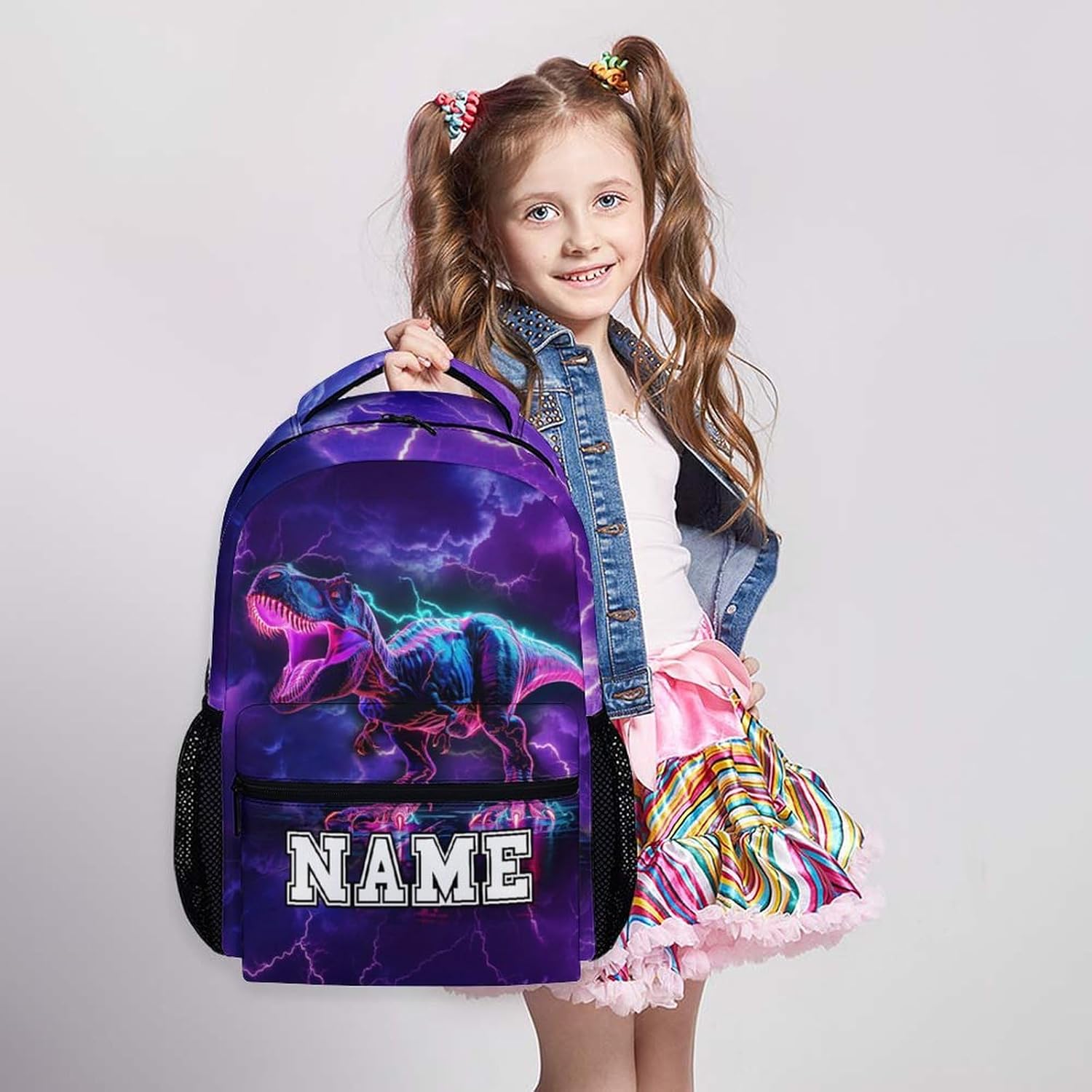 Kids Backpack, Personalized Colorful Boys Bookbag, Dinosaur Backpacks, Gift for Kid Back to School