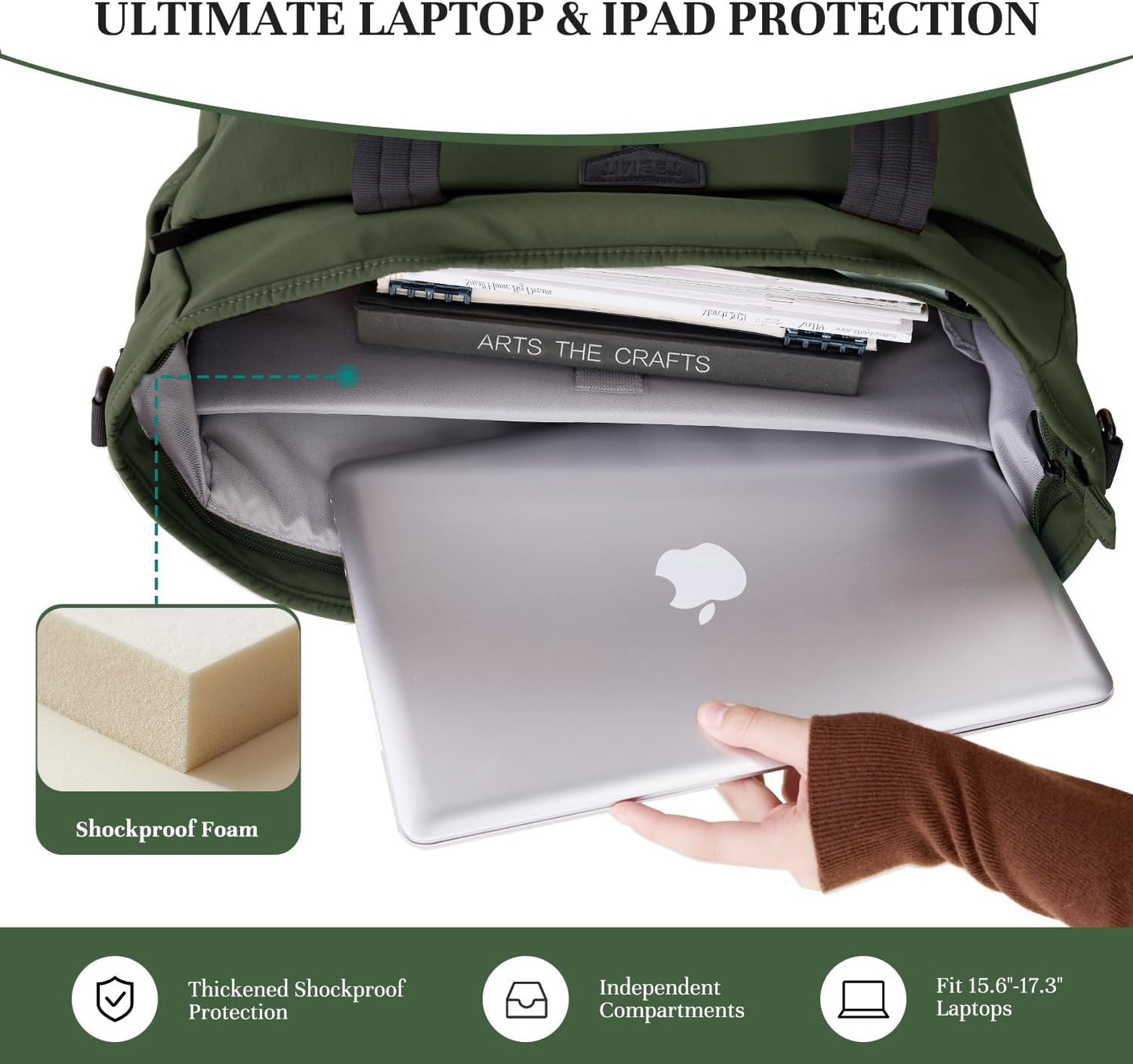 Timeet Tote Bag for Women, Water-resistant Travel Tote Bag with Laptop Compartment, Large Shoulder Bag for Work Nurse Teacher