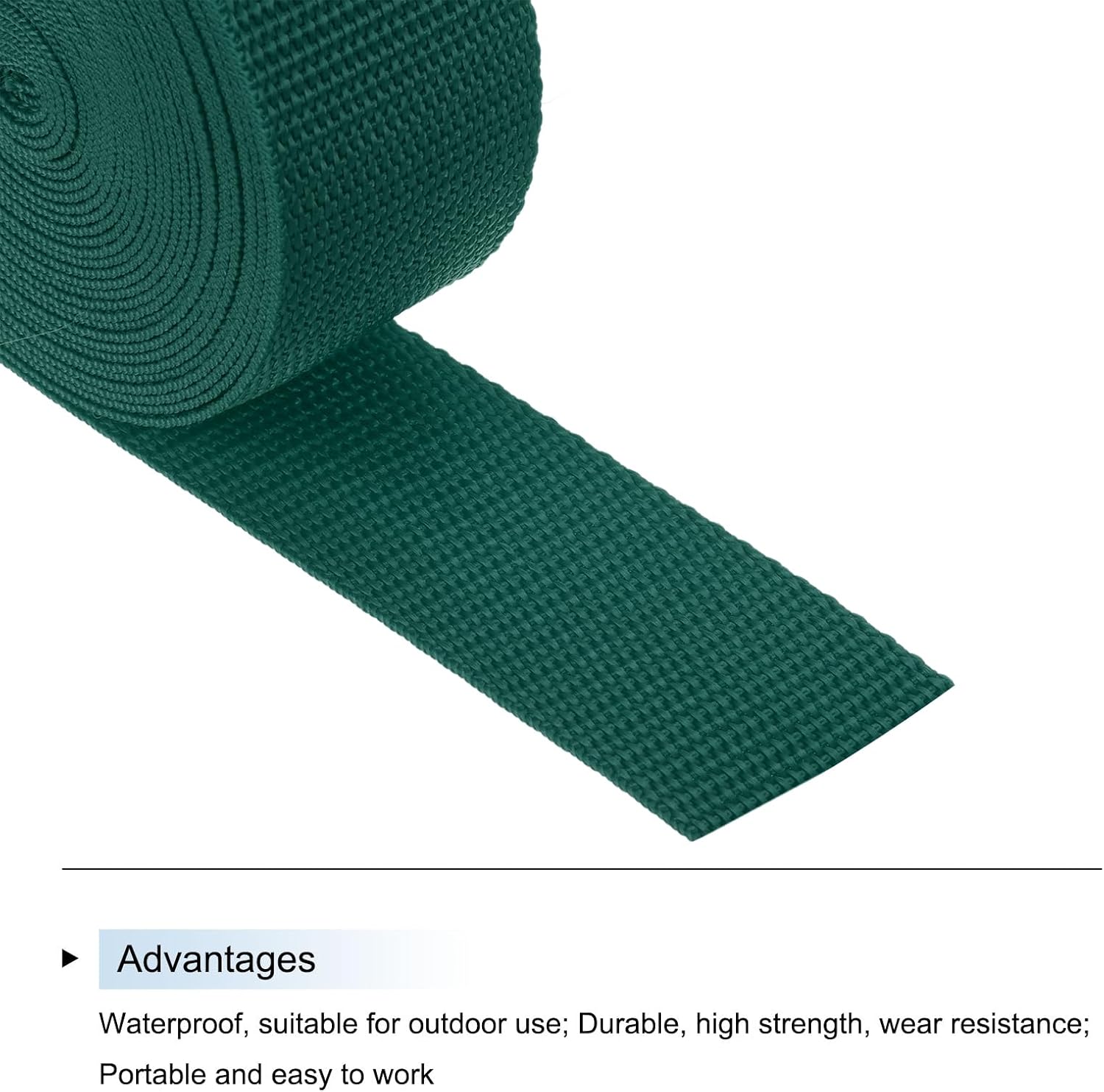 MECCANIXITY Lightweight Polypropylene Webbing Strap 1 1/2" 5 Yard Backpack Strapping Band Dark