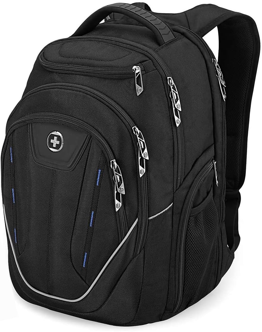 Swissdigital Design TSA Business Laptop Backpack For Men,Travel Backpack With USB Charging Port,College Tech Backpacks With RFID Pockets Presents For Men Fits 15.6 Inch Computer | TERABYTE