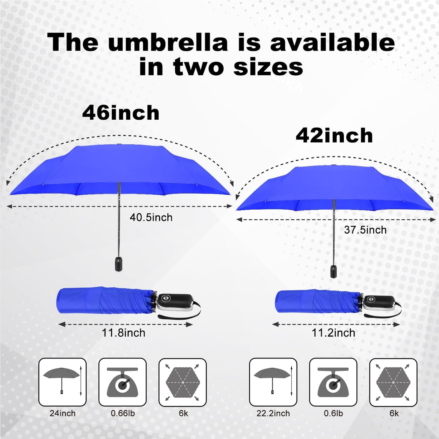 Lejorain Mini Umbrella for Travel Automatic - Folding Compact Flat Umbrella Lightweight Strong Portable Umbrellas for Rain Adults
