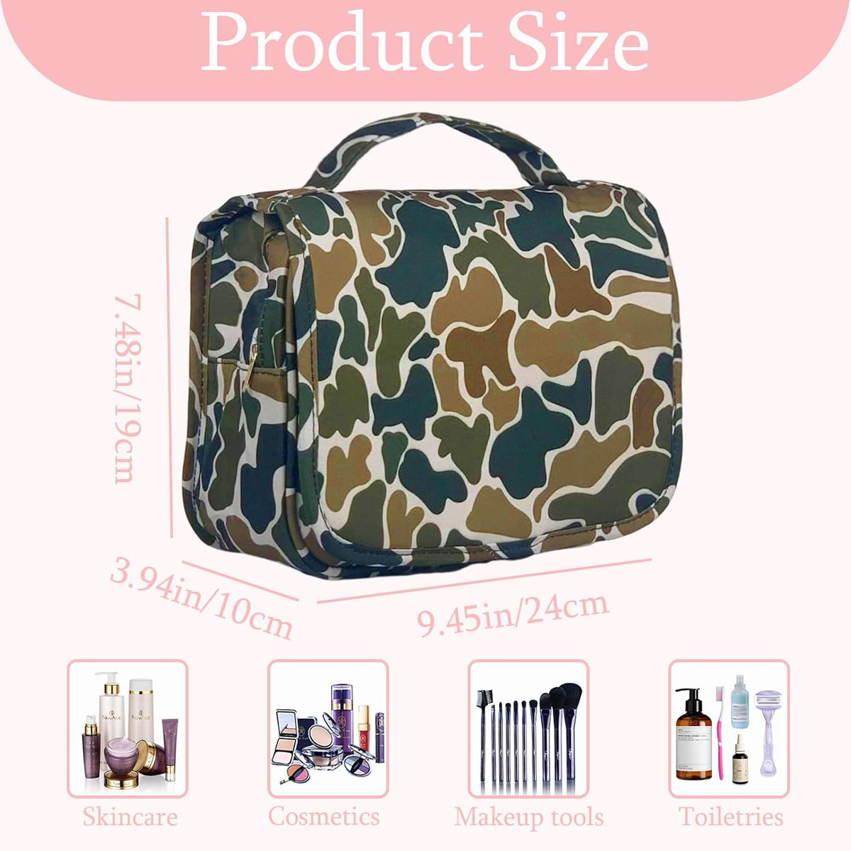 Crazy Bison Hanging Travel Toiletry Bag Kit Makeup Bag Cosmetics Organizer for Men Women (Duck