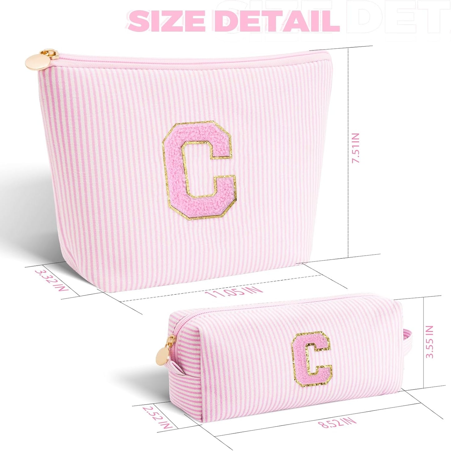Customized Mothers Day Gifts - Birthday Gift for Mom,Gifts From Daughter,Mother in Law Gifts,Mama Gift Idea,Makeup Bag Set Cosmetic Bag - Pink,C