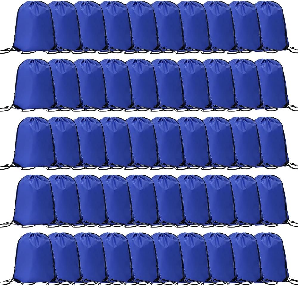 Bulk Drawstring Bags, Polyester Draw String Bags, Gym Sports Cinch Bag Drawstring Backpack for Women Men