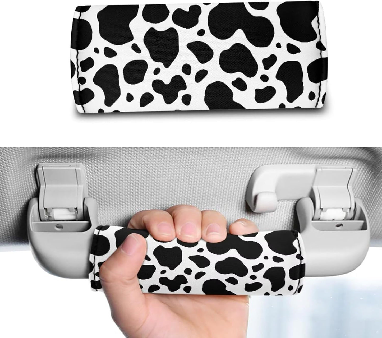 Cow Spot Protective Handle Cover Luggage Marker Luggage Handle Wrap for Suitcase Identifier Travel Bag Wraps Set of 2 Pcs Decoration