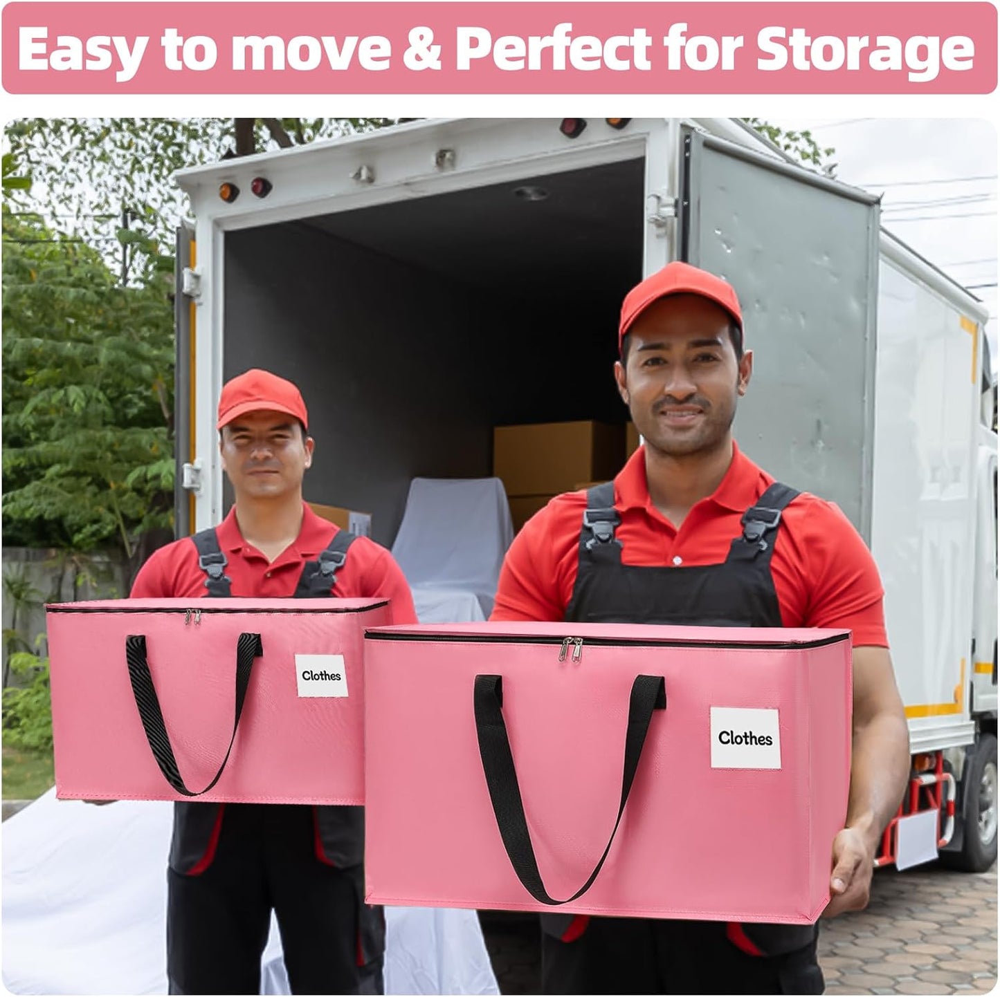 Extra Large Moving Bags with Zipper - Heavy Duty Tote for Packing Clothes, Durable Storage Bin