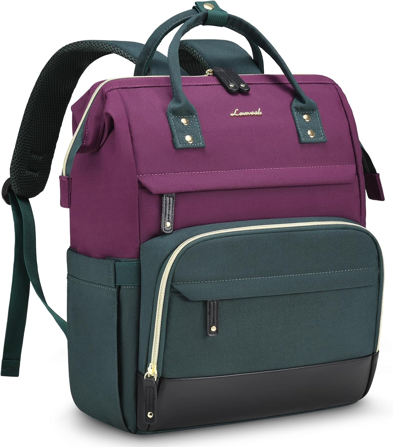 LOVEVOOK Laptop Backpack for Women, 17 Inch Work Business Backpacks Purse With Large Capacity, Waterproof Nurse Bag College Bookbag for School, Waterproof Casual Daypack for Travel
