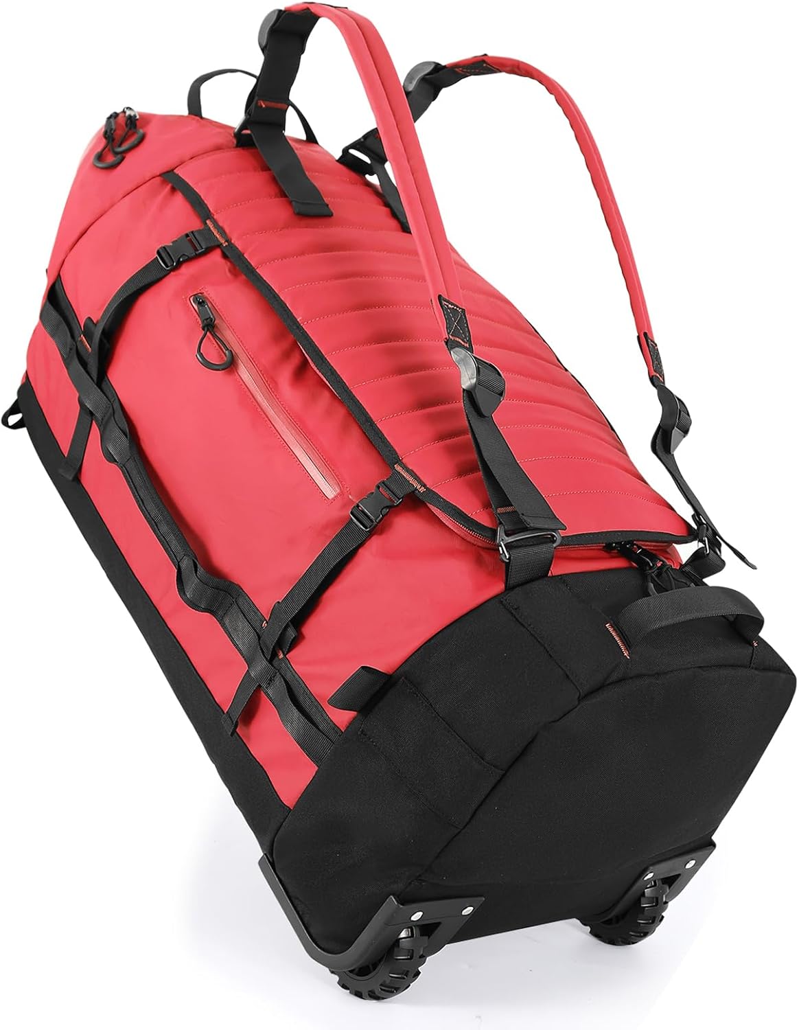 Rolling Duffle Bag with Wheels,86L 30”Folding Duffle Backpack with 2 Wheels,Travel Bag with