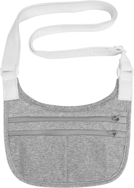 Travel Money Belt Cashsafe Anti Theft Travel Wallet, Fanny Packs for Passport Holder Hidden Under Clothes, Running Bag to Carry Phone Keys (Grey)