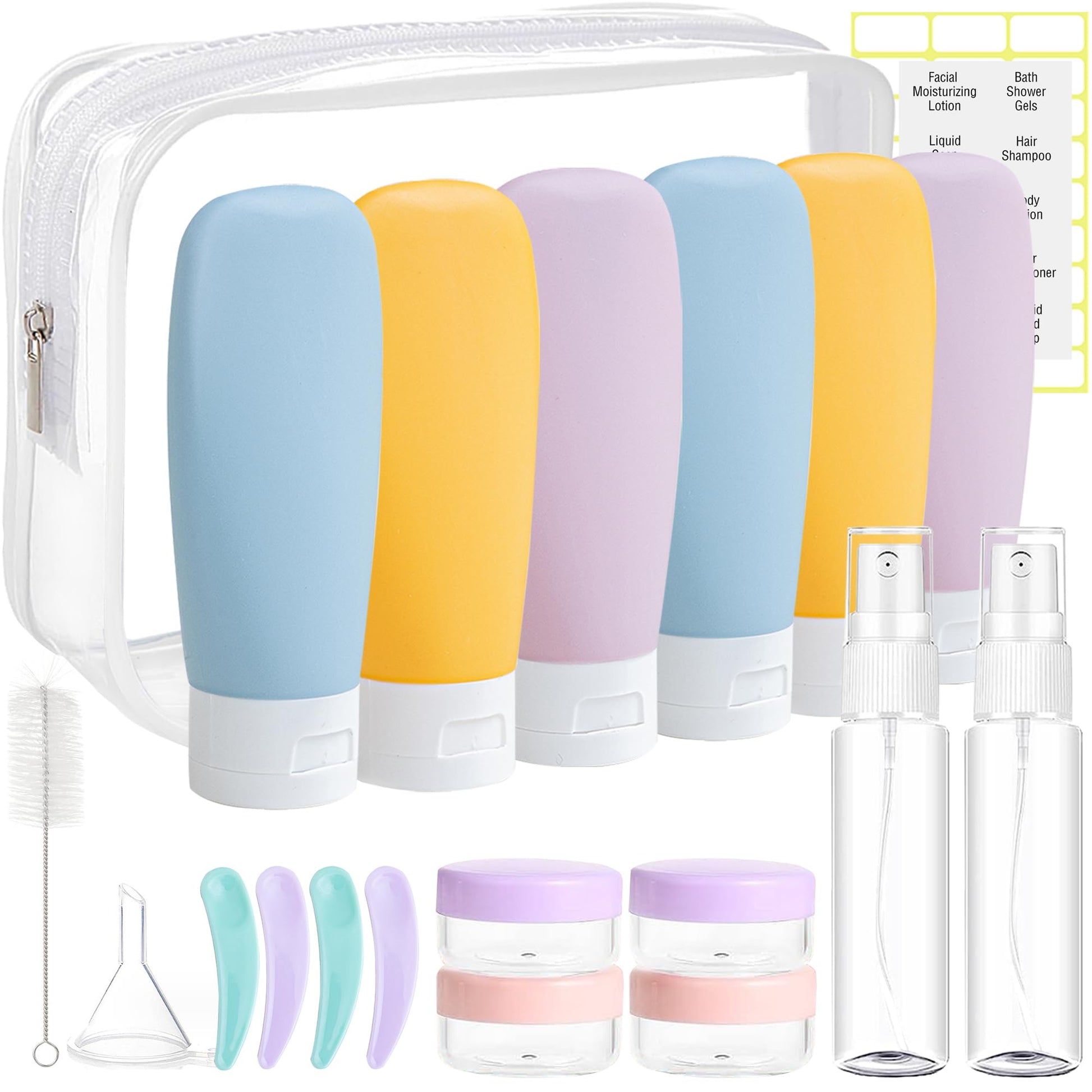 DEWSENSI 20 Pack Travel Bottles Set for Toiletries