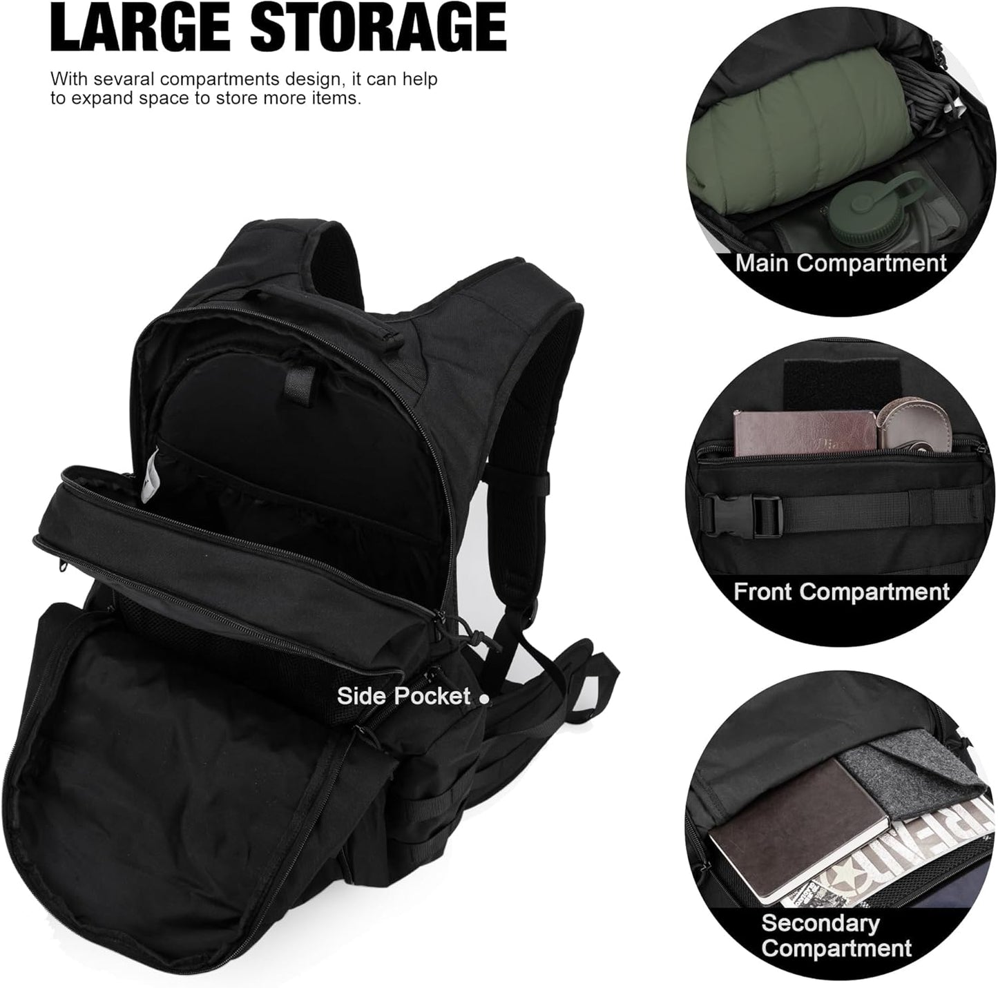Mardingtop 28L/35L Tactical Backpacks Molle Hiking daypacks for Camping Hiking Military Traveling Motorcycle