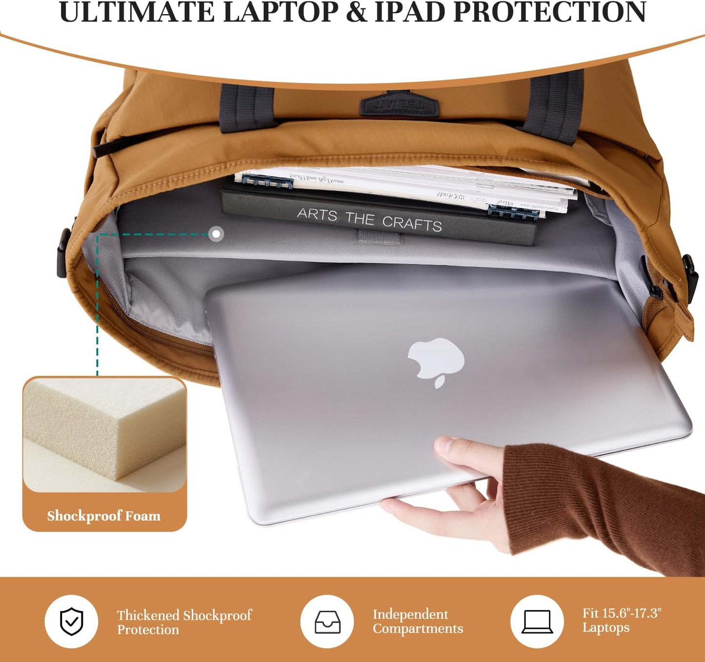 Timeet Tote Bag for Women, Water-resistant Travel Tote Bag with Laptop Compartment, Large Shoulder Bag for Work Nurse Teacher
