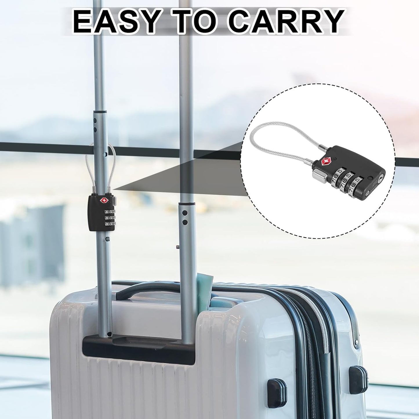 5Pcs Luggage Locks 3 Digit Travel Combination Locks Portable Small Combination Padlocks Zinc Alloy