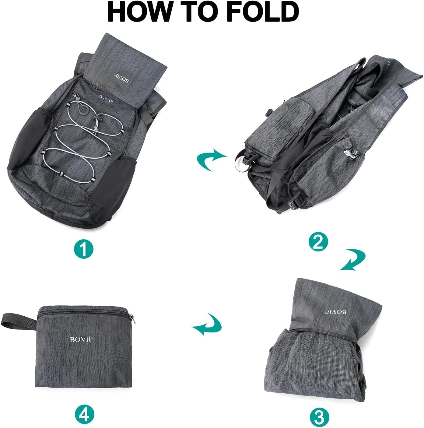 BOVIP 20L Hiking Backpack Lightweight Packable Hiking Daypack Small Travel Outdoor Foldable