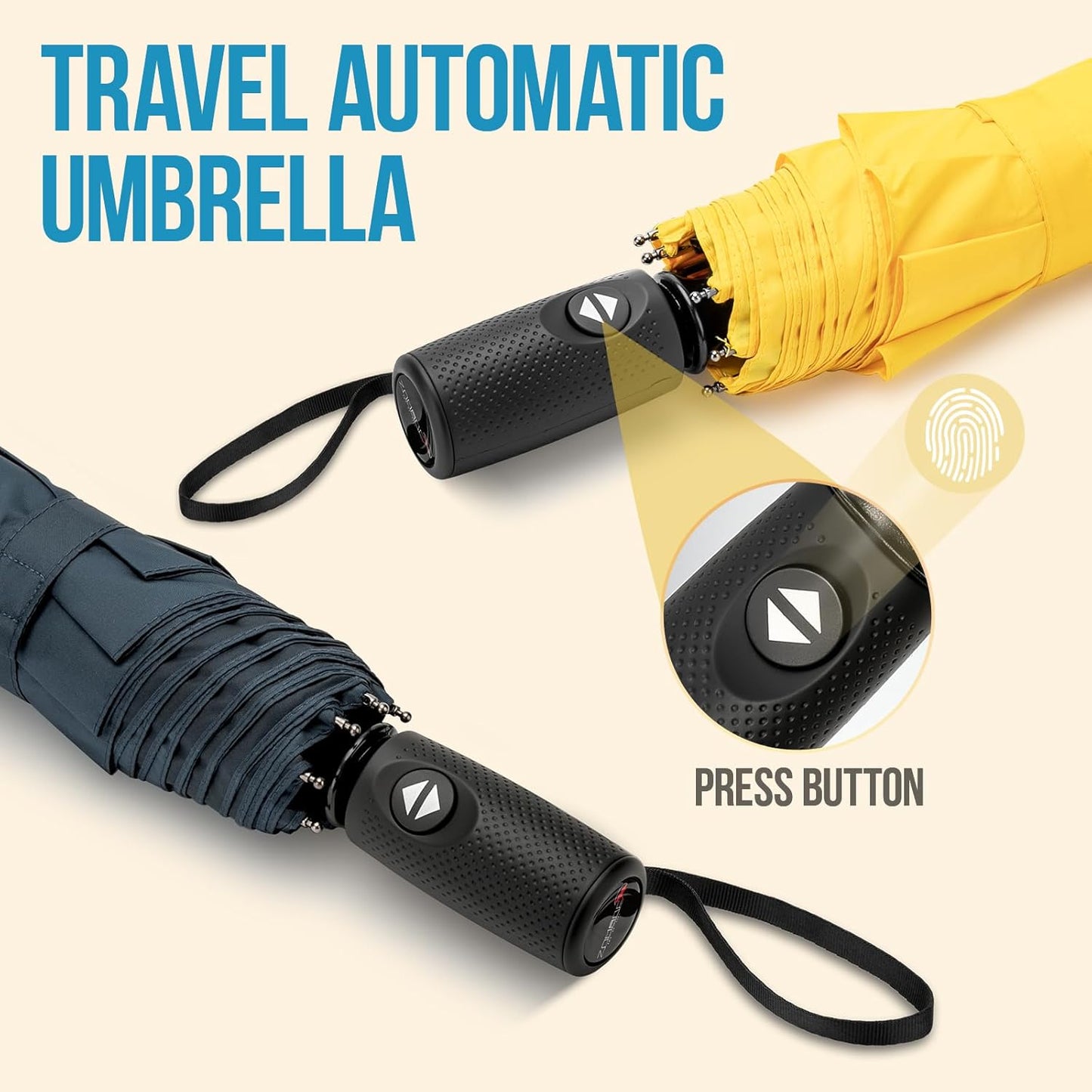 ZOMAKE Compact Golf Umbrella 42/54/62 Inch,Large Golf Umbrellas Windproof Automatic Open Portable Collapsible Travel Umbrella for Men Women