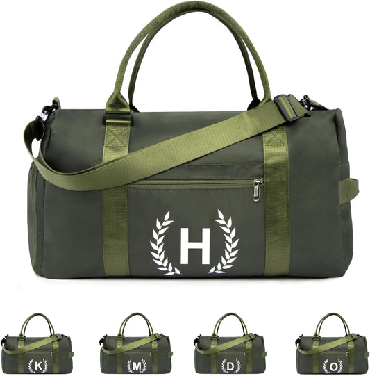 Gifts for men - Gym Bag for Men - Fitness Workout Sports Travel Duffle Bag with Wet Pocket & Shoes Compartment Father's day, Birthday or Anniversary for Men, Dark Green, GG100