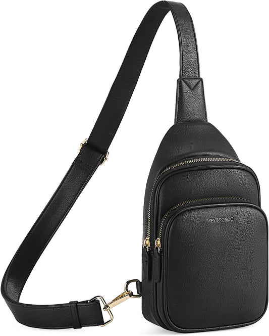 WESTBRONCO Small Sling Bag for Women Nylon Crossbody Sling Backpck Lightweight for Travel Casual Daily
