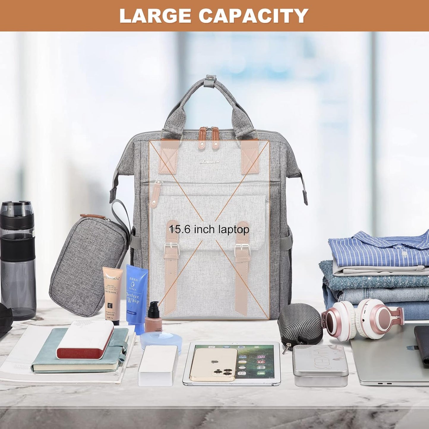 LOVEVOOK Laptop Backpack for Women Work Travel Teacher Commuter Backpack Business Computer Bag
