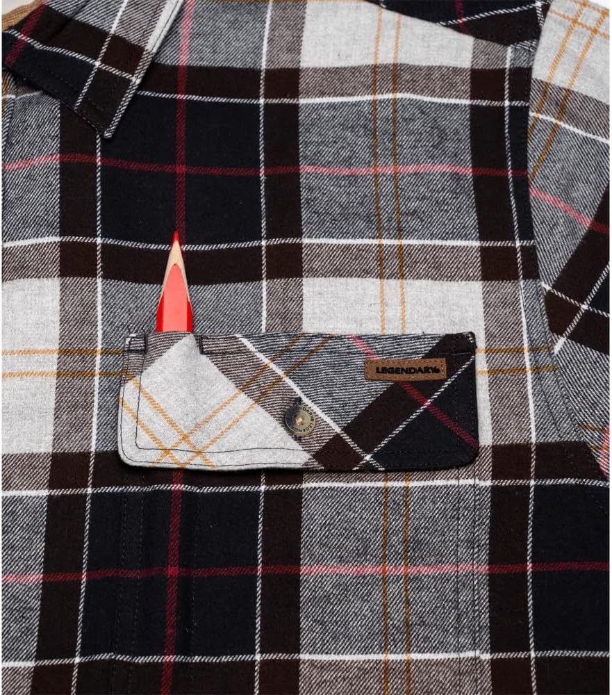 Legendary Whitetails Men's Flannel Shirt Long Sleeve Button Down 100% Cotton