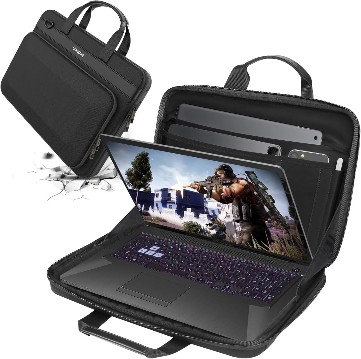 Smatree Heavy Duty Hard Case for 16 inch Acer Predator Helios 16/NEO 16, Nitro 16/V15/V16 Gaming Laptop, for Lenovo LOQ 16IRH8/16APH8/15APH8/15IRH8 Gaming Laptop (A800)