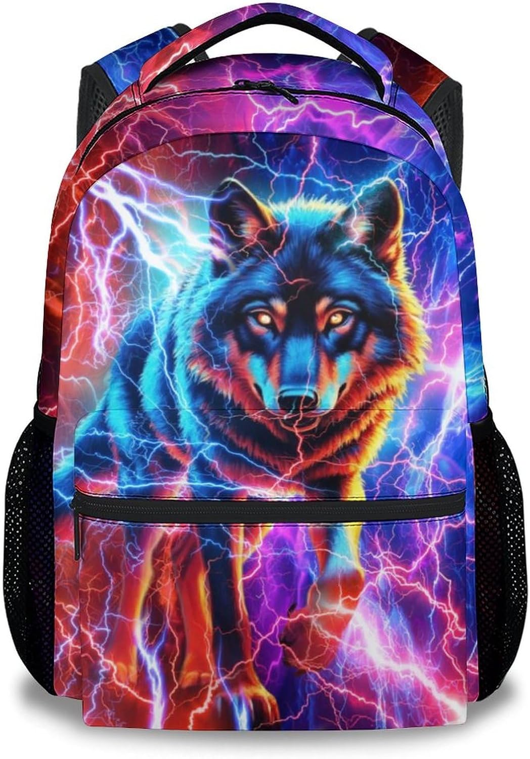 Wolf Backpack for Boys - 17 Inch Kids Backpacks with Adjustable Straps for Elementary School - Lightweight Durable Animals Bookbag for Kindergarten
