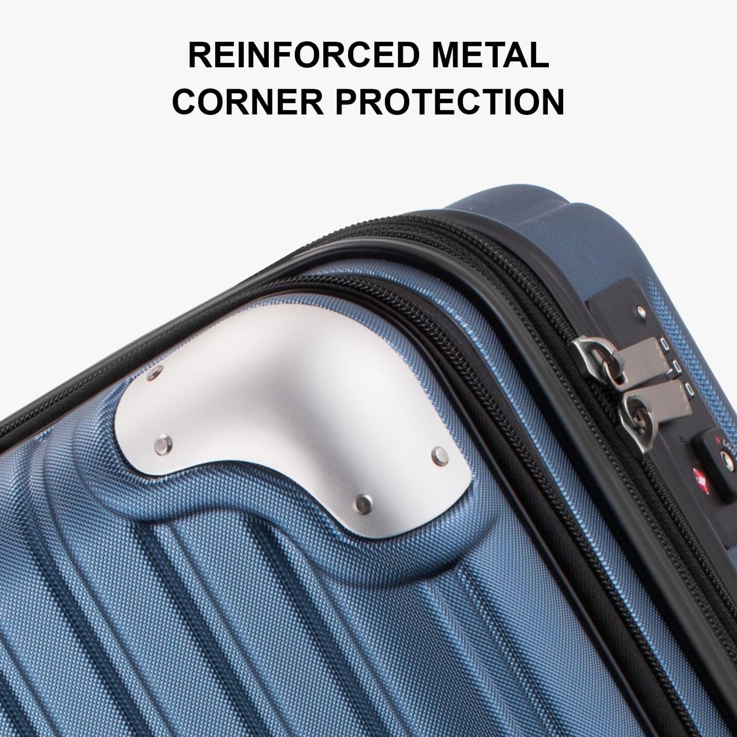 LEVEL8 Grace Carry on Luggage Airline Approved, 20 Inch Expandable Hard Sided Luggages with Spinner
