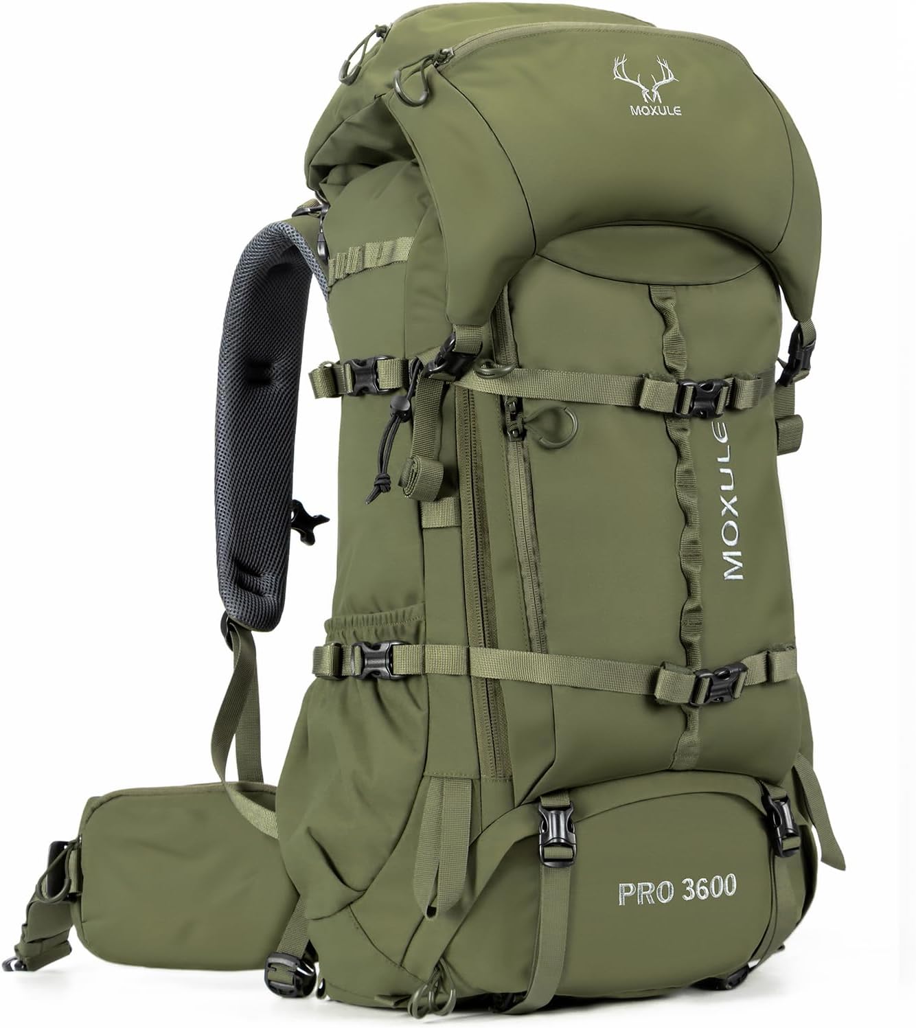 Pro 3600 Frame Backpack - Meat Hauler Pack with Rain Cover for Outdoor - Lightweight, Green