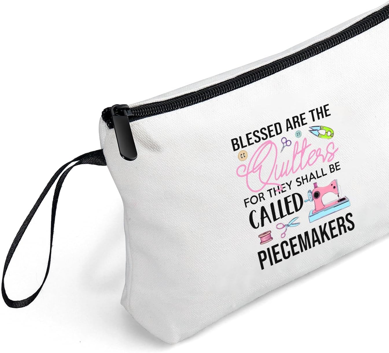 Quilting Sewing Gifts for Women Friend Female Coworker Sister Lovers Enthusiasts Sewers Seamstress Accessories Makeup Cosmetic Bag